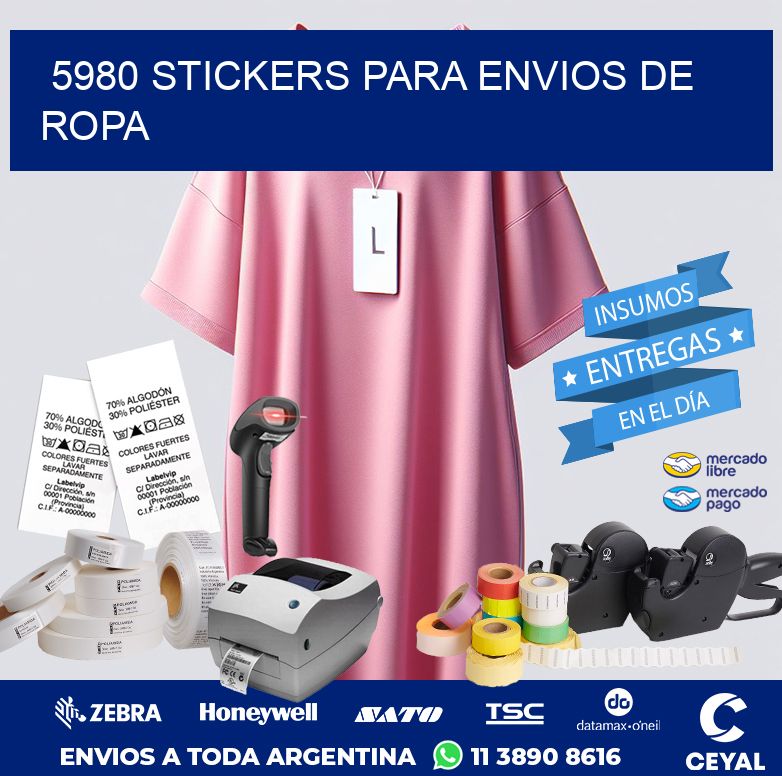 5980 STICKERS PARA ENVIOS DE ROPA