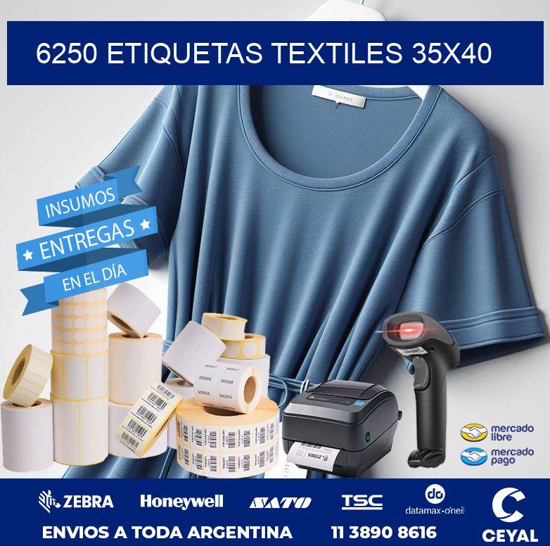 6250 ETIQUETAS TEXTILES 35X40