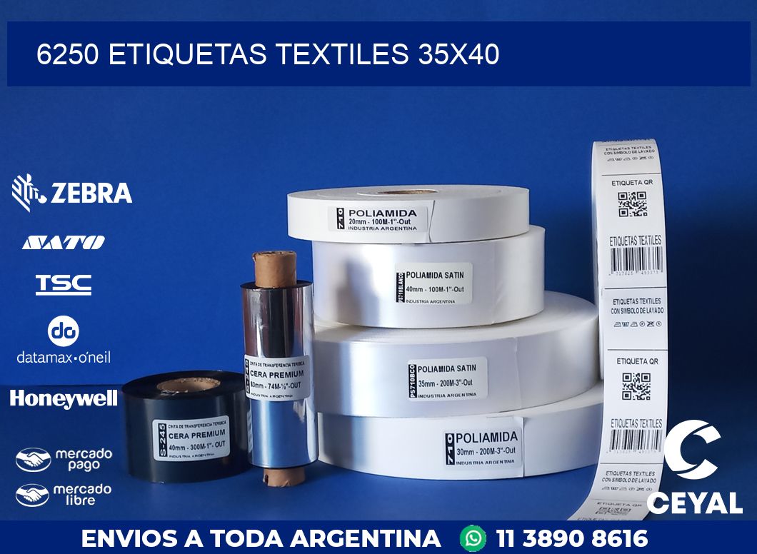 6250 ETIQUETAS TEXTILES 35X40