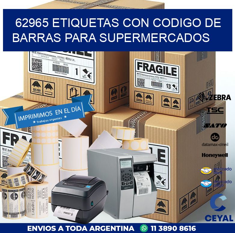 62965 ETIQUETAS CON CODIGO DE BARRAS PARA SUPERMERCADOS