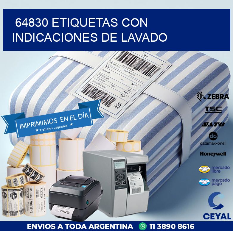 64830 ETIQUETAS CON INDICACIONES DE LAVADO