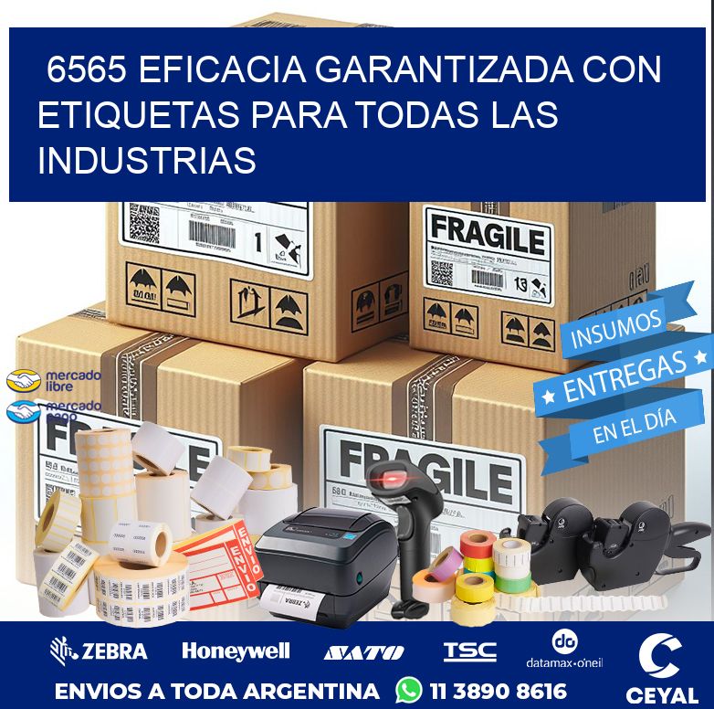 6565 EFICACIA GARANTIZADA CON ETIQUETAS PARA TODAS LAS INDUSTRIAS