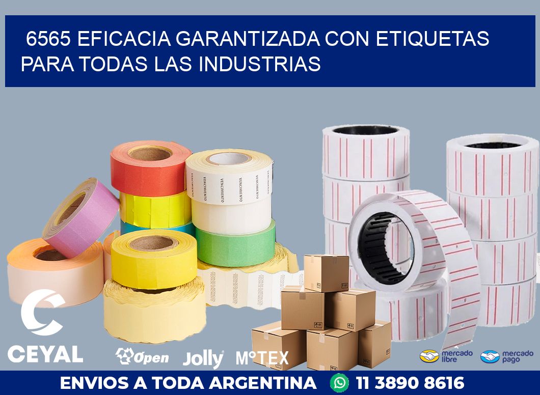 6565 EFICACIA GARANTIZADA CON ETIQUETAS PARA TODAS LAS INDUSTRIAS