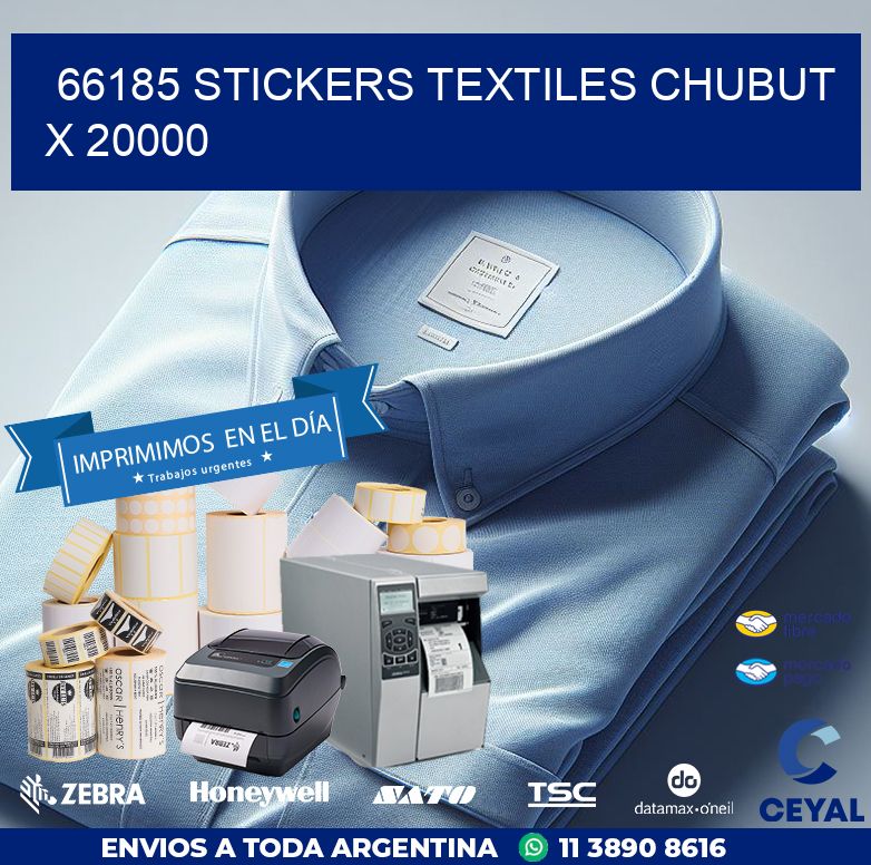 66185 STICKERS TEXTILES CHUBUT X 20000