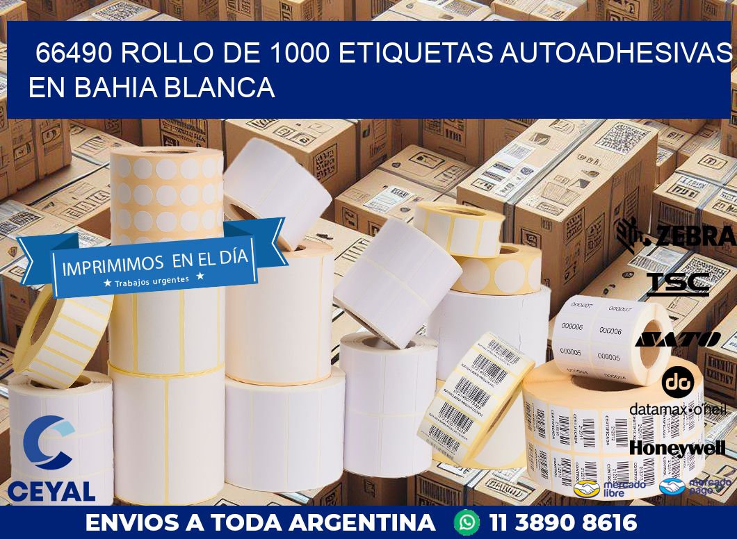 66490 ROLLO DE 1000 ETIQUETAS AUTOADHESIVAS EN BAHIA BLANCA