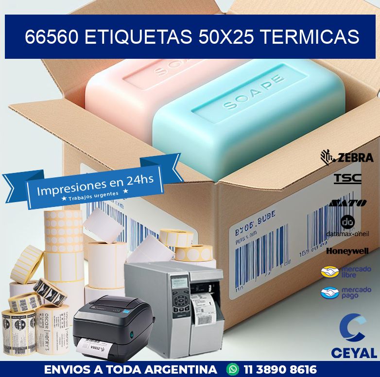66560 ETIQUETAS 50X25 TERMICAS