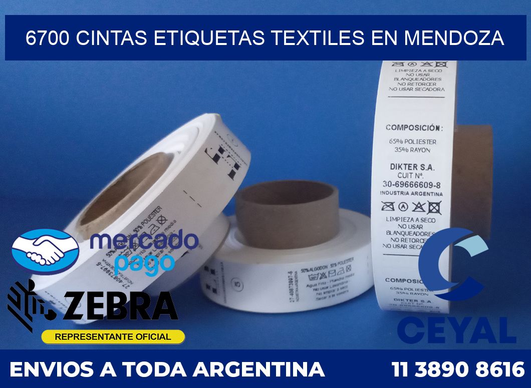 6700 CINTAS ETIQUETAS TEXTILES EN MENDOZA