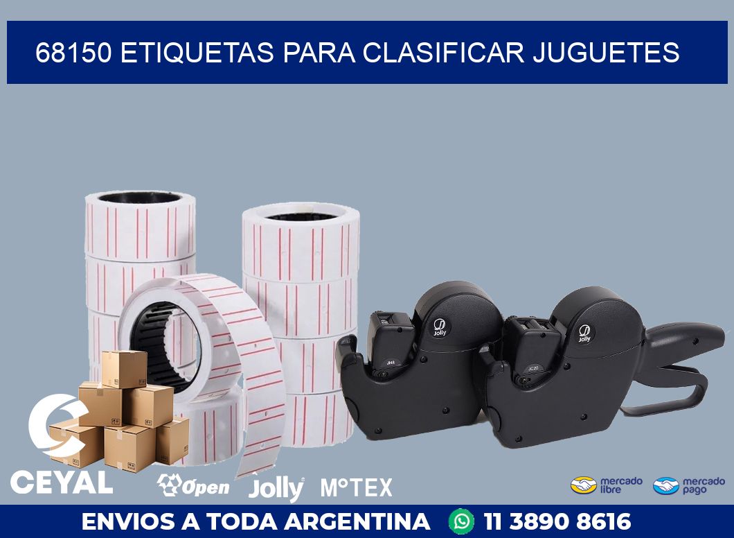 68150 ETIQUETAS PARA CLASIFICAR JUGUETES
