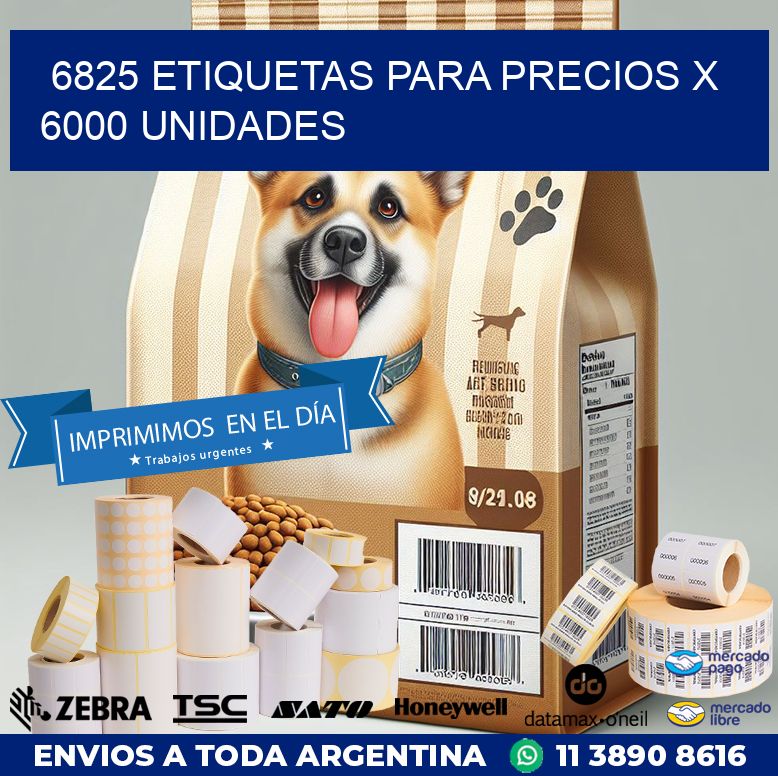 6825 ETIQUETAS PARA PRECIOS X 6000 UNIDADES