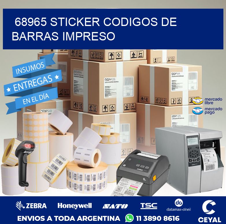 68965 STICKER CODIGOS DE BARRAS IMPRESO