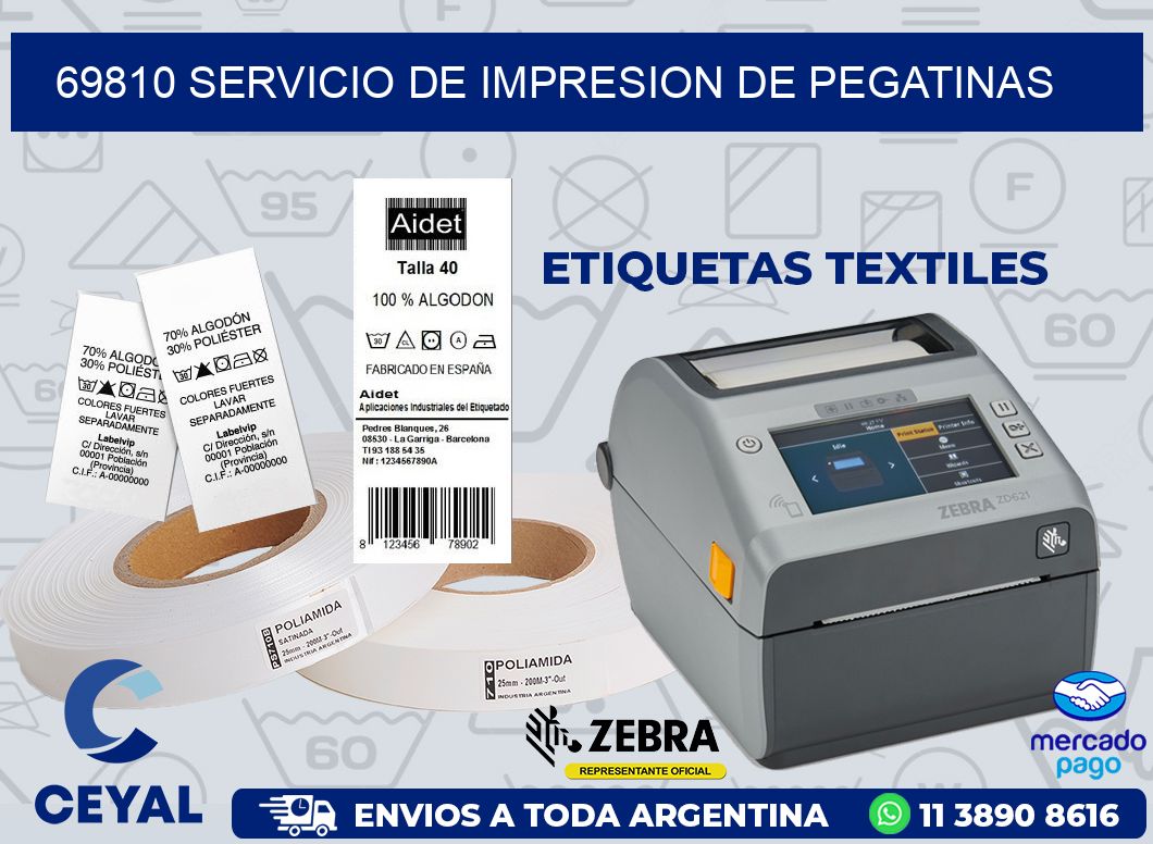 69810 SERVICIO DE IMPRESION DE PEGATINAS