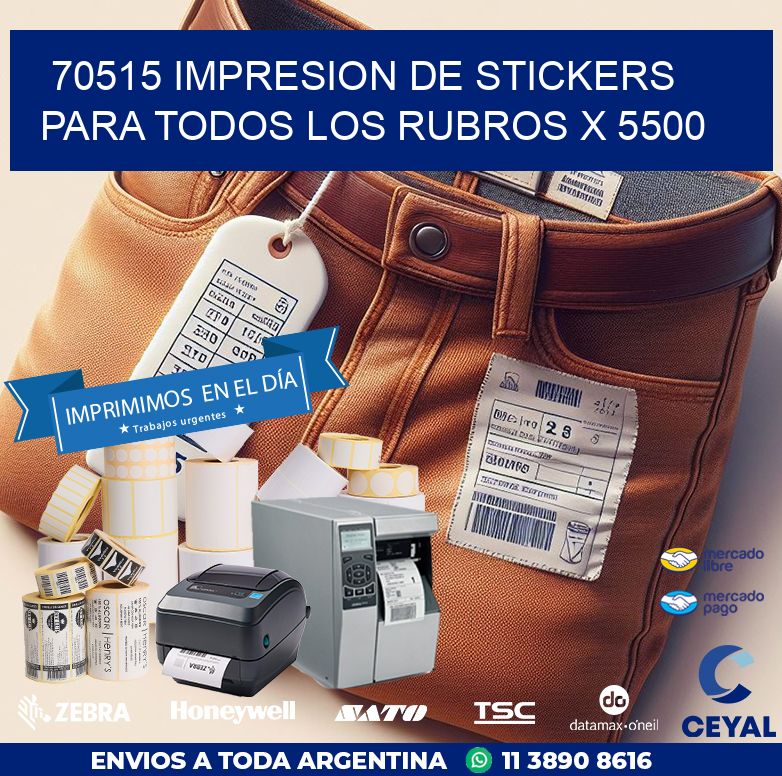 70515 IMPRESION DE STICKERS PARA TODOS LOS RUBROS X 5500