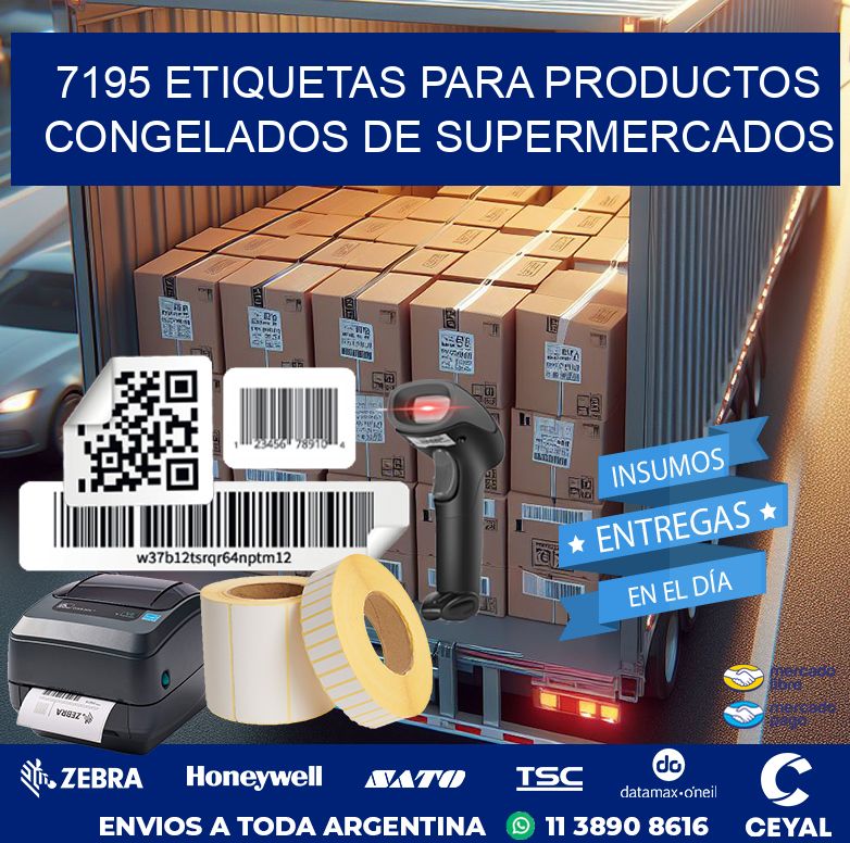 7195 ETIQUETAS PARA PRODUCTOS CONGELADOS DE SUPERMERCADOS