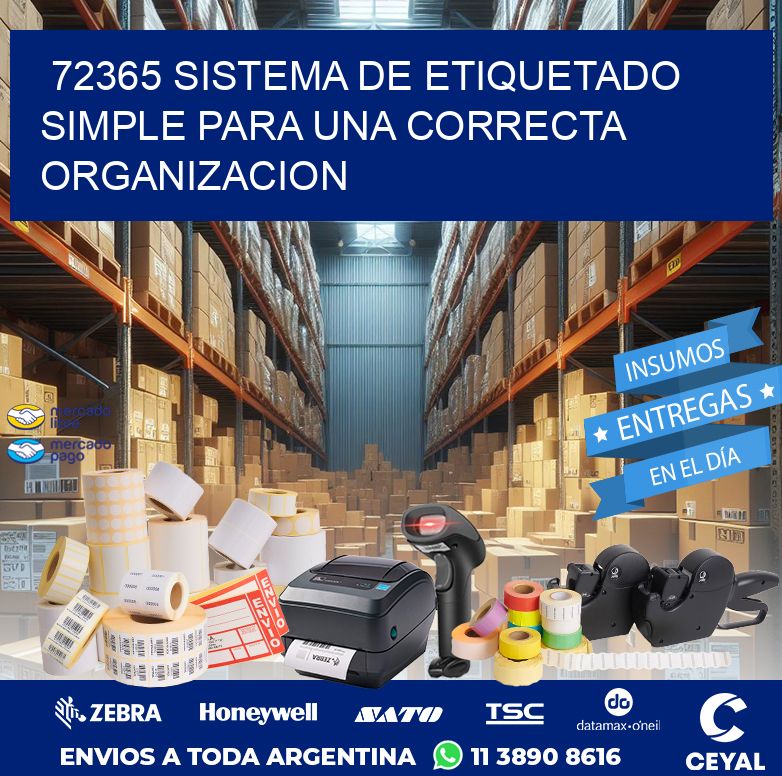 72365 SISTEMA DE ETIQUETADO SIMPLE PARA UNA CORRECTA ORGANIZACION