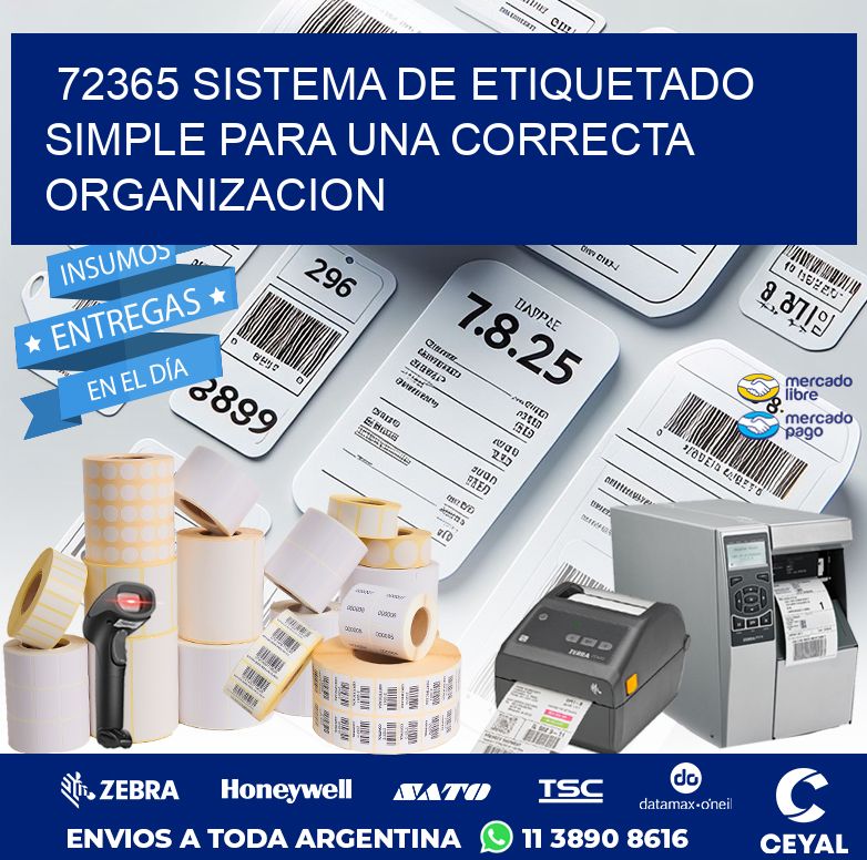 72365 SISTEMA DE ETIQUETADO SIMPLE PARA UNA CORRECTA ORGANIZACION