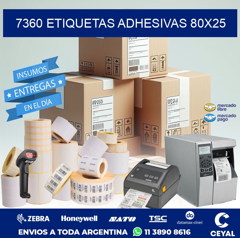 7360 ETIQUETAS ADHESIVAS 80X25