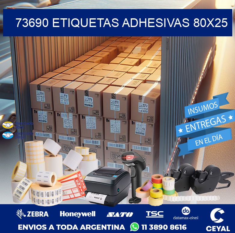73690 ETIQUETAS ADHESIVAS 80X25