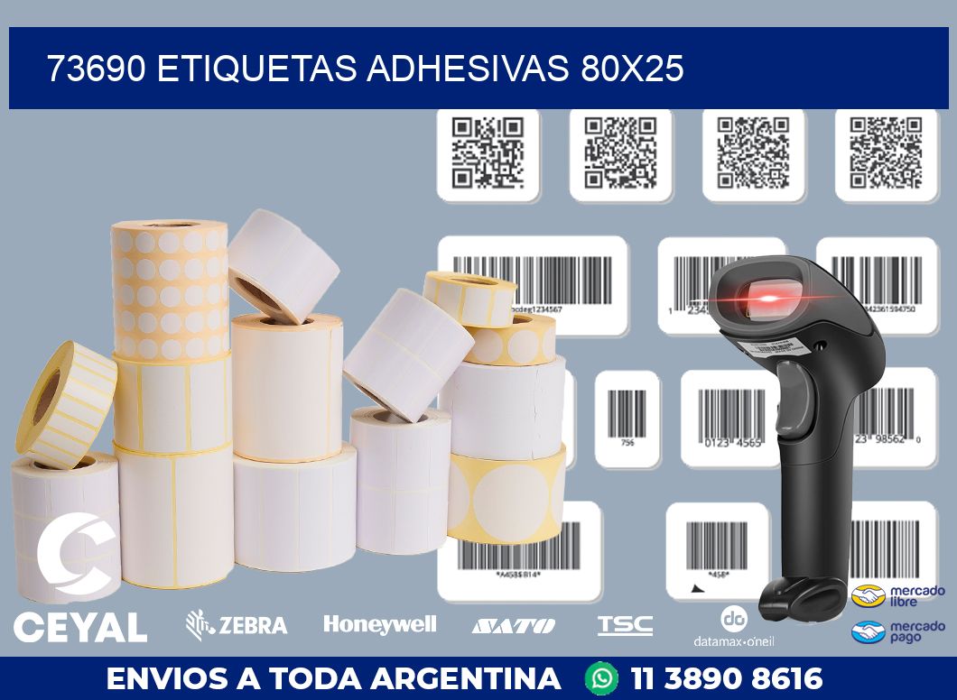 73690 ETIQUETAS ADHESIVAS 80X25