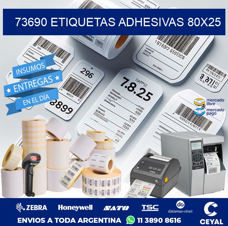 73690 ETIQUETAS ADHESIVAS 80X25