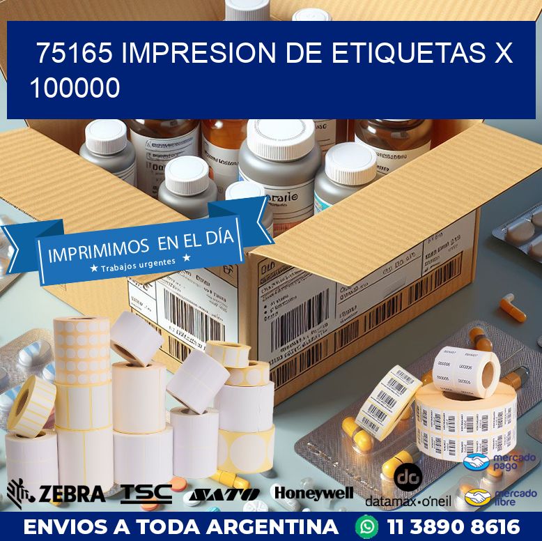 75165 IMPRESION DE ETIQUETAS X 100000