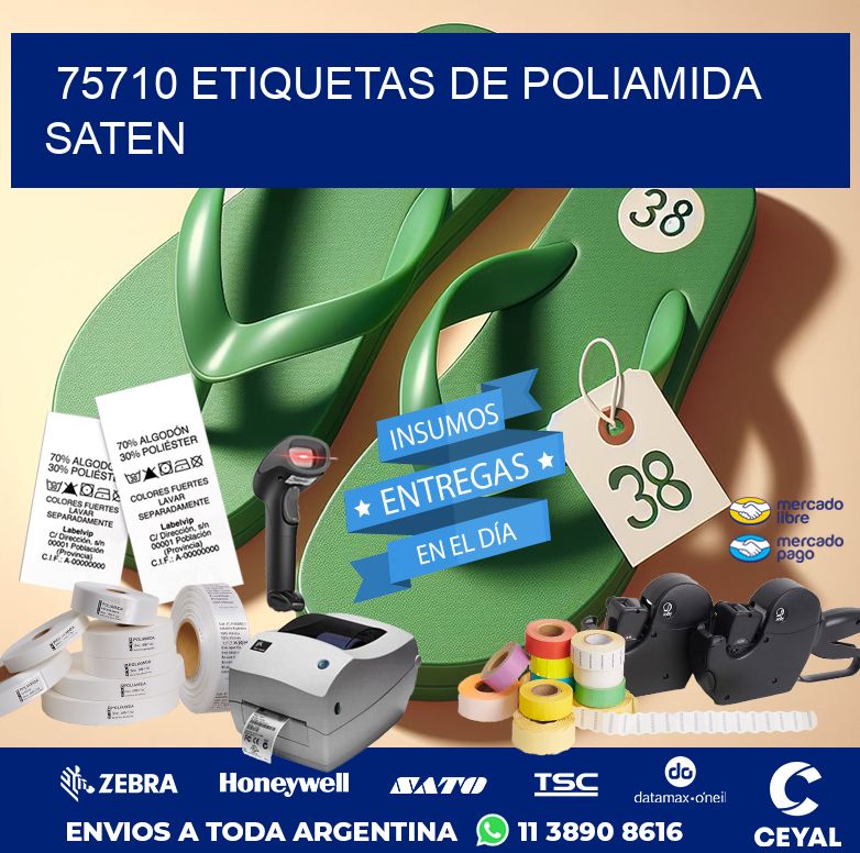 75710 ETIQUETAS DE POLIAMIDA SATEN