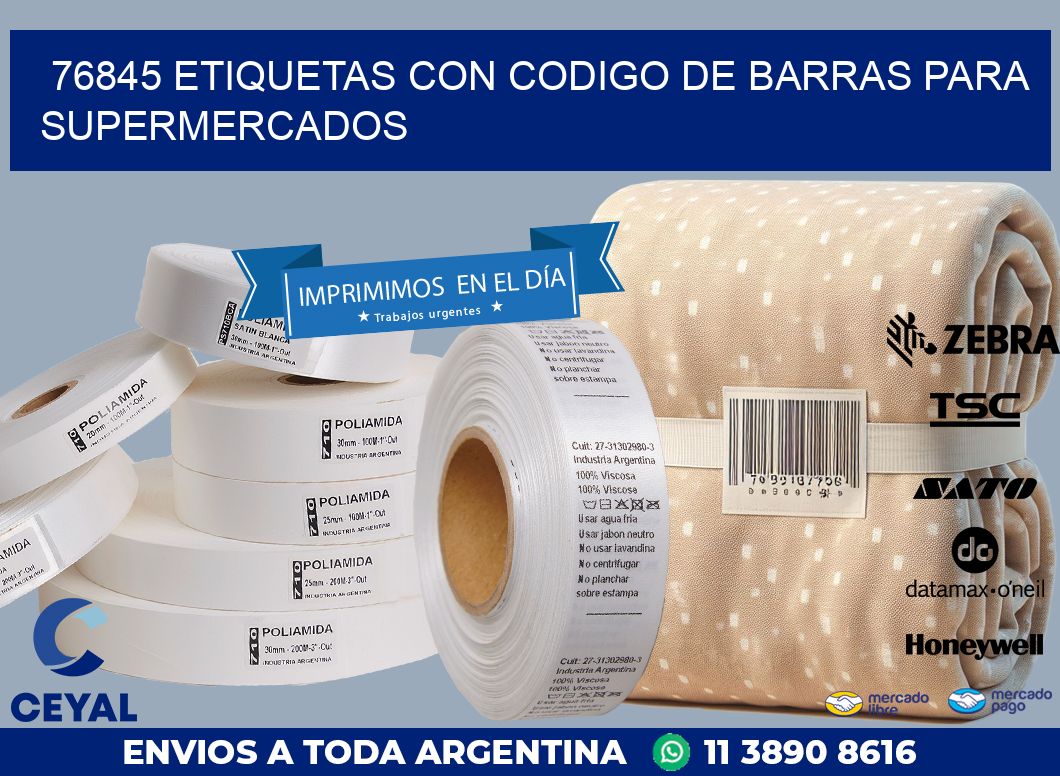 76845 ETIQUETAS CON CODIGO DE BARRAS PARA SUPERMERCADOS