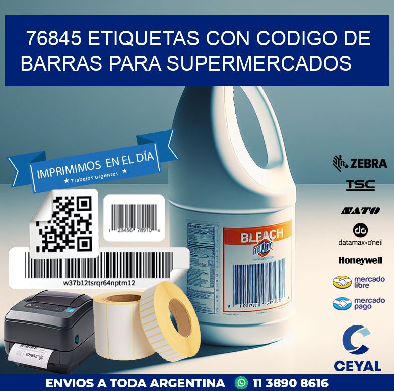 76845 ETIQUETAS CON CODIGO DE BARRAS PARA SUPERMERCADOS