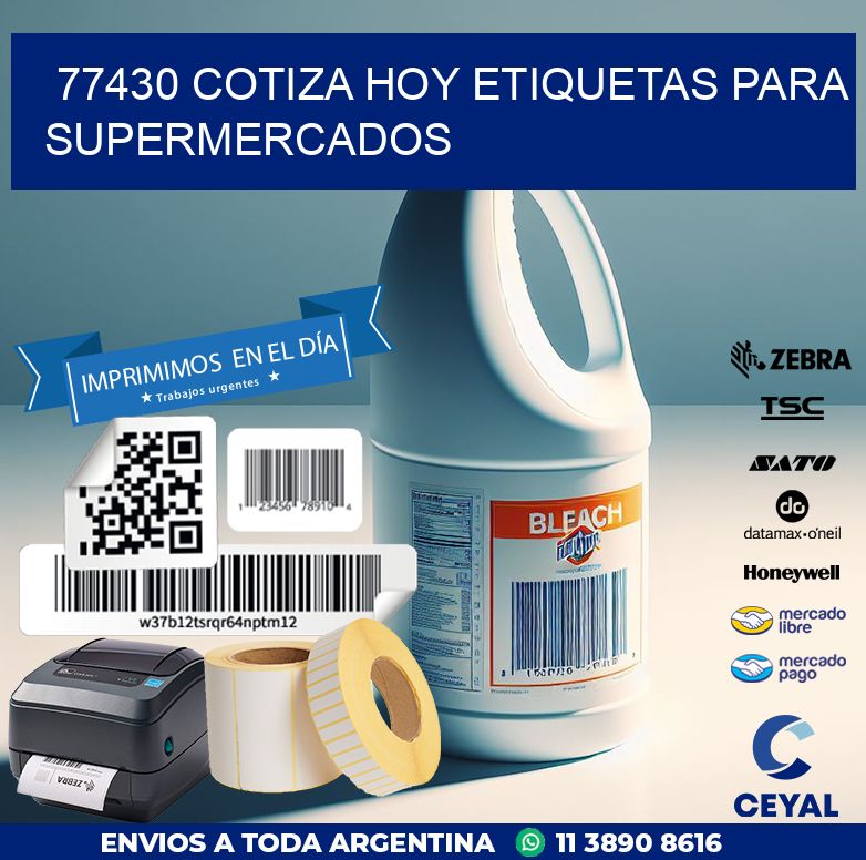 77430 COTIZA HOY ETIQUETAS PARA SUPERMERCADOS