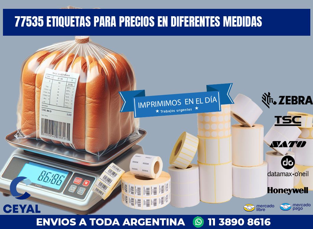 77535 ETIQUETAS PARA PRECIOS EN DIFERENTES MEDIDAS