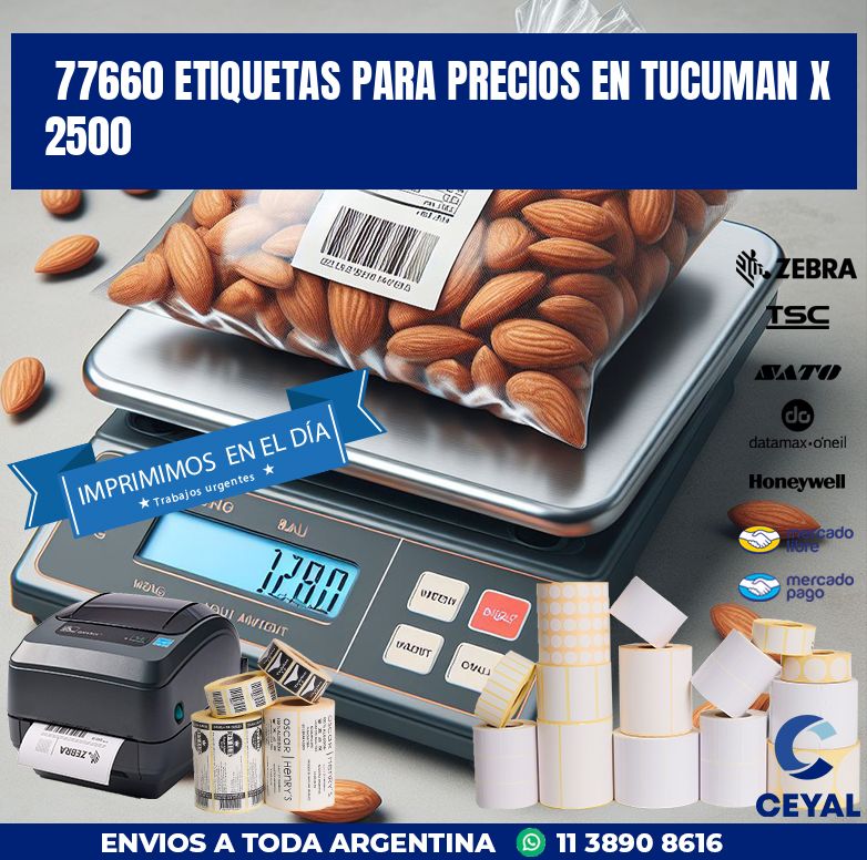 77660 ETIQUETAS PARA PRECIOS EN TUCUMAN X 2500