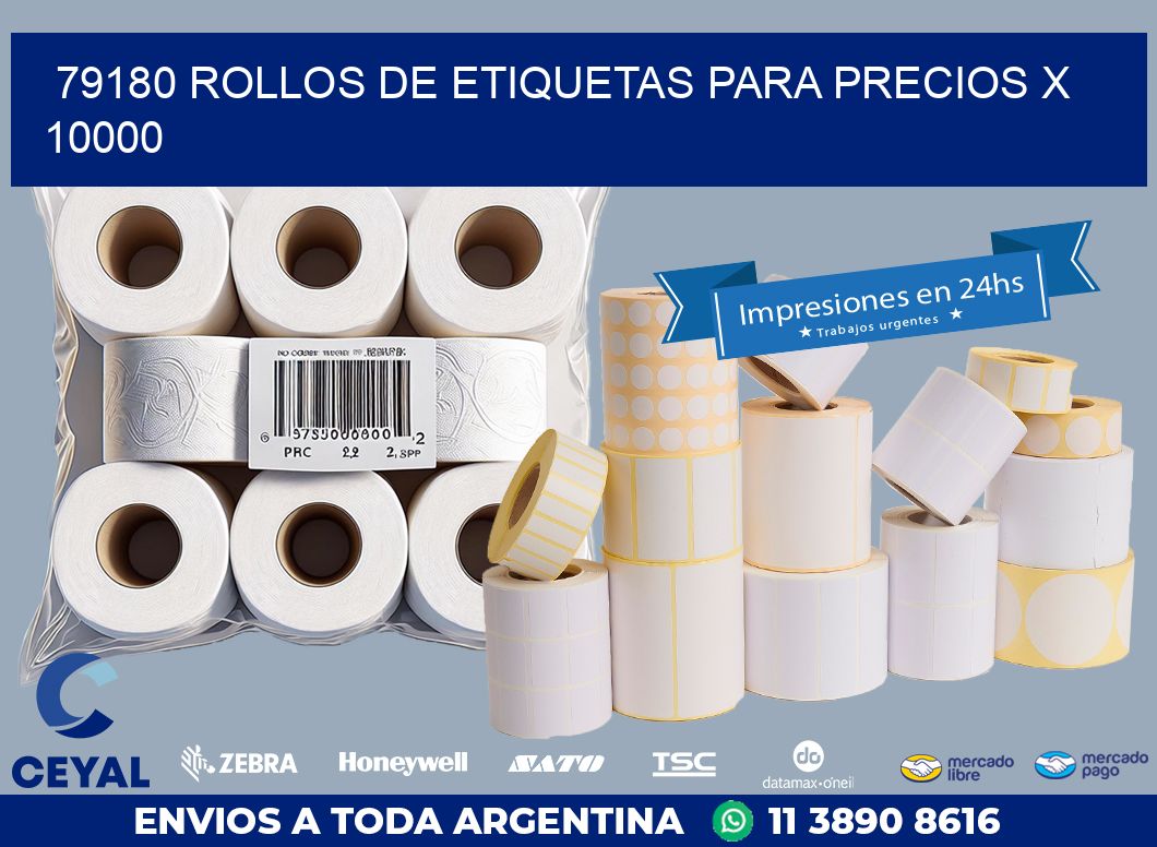 79180 ROLLOS DE ETIQUETAS PARA PRECIOS X 10000