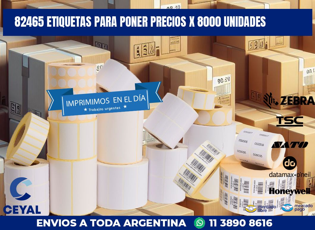 82465 ETIQUETAS PARA PONER PRECIOS X 8000 UNIDADES