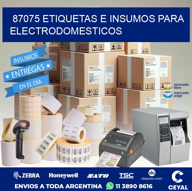 87075 ETIQUETAS E INSUMOS PARA ELECTRODOMESTICOS