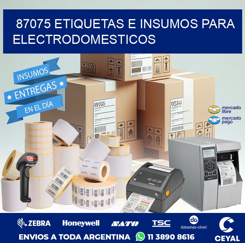 87075 ETIQUETAS E INSUMOS PARA ELECTRODOMESTICOS