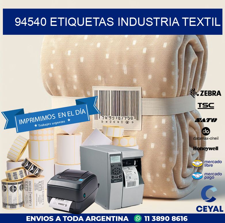 94540 ETIQUETAS INDUSTRIA TEXTIL