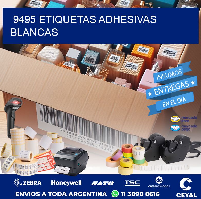 9495 ETIQUETAS ADHESIVAS BLANCAS