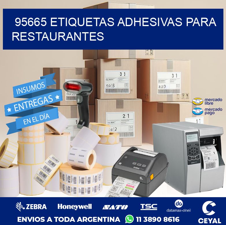 95665 ETIQUETAS ADHESIVAS PARA RESTAURANTES