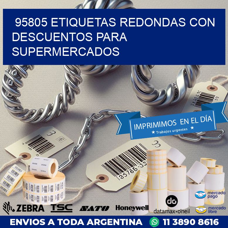 95805 ETIQUETAS REDONDAS CON DESCUENTOS PARA SUPERMERCADOS