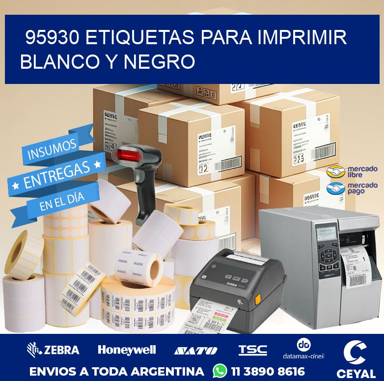 95930 ETIQUETAS PARA IMPRIMIR BLANCO Y NEGRO
