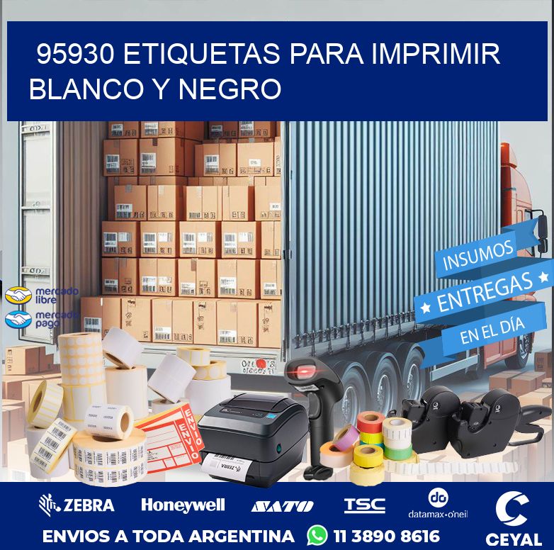 95930 ETIQUETAS PARA IMPRIMIR BLANCO Y NEGRO
