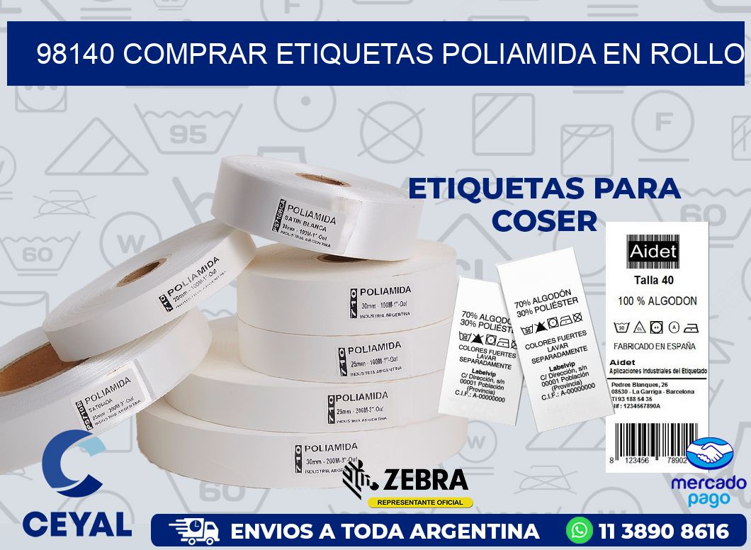 98140 COMPRAR ETIQUETAS POLIAMIDA EN ROLLO