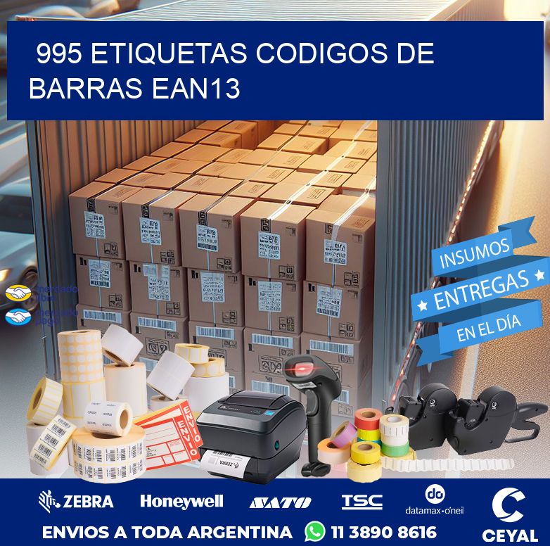 995 ETIQUETAS CODIGOS DE BARRAS EAN13