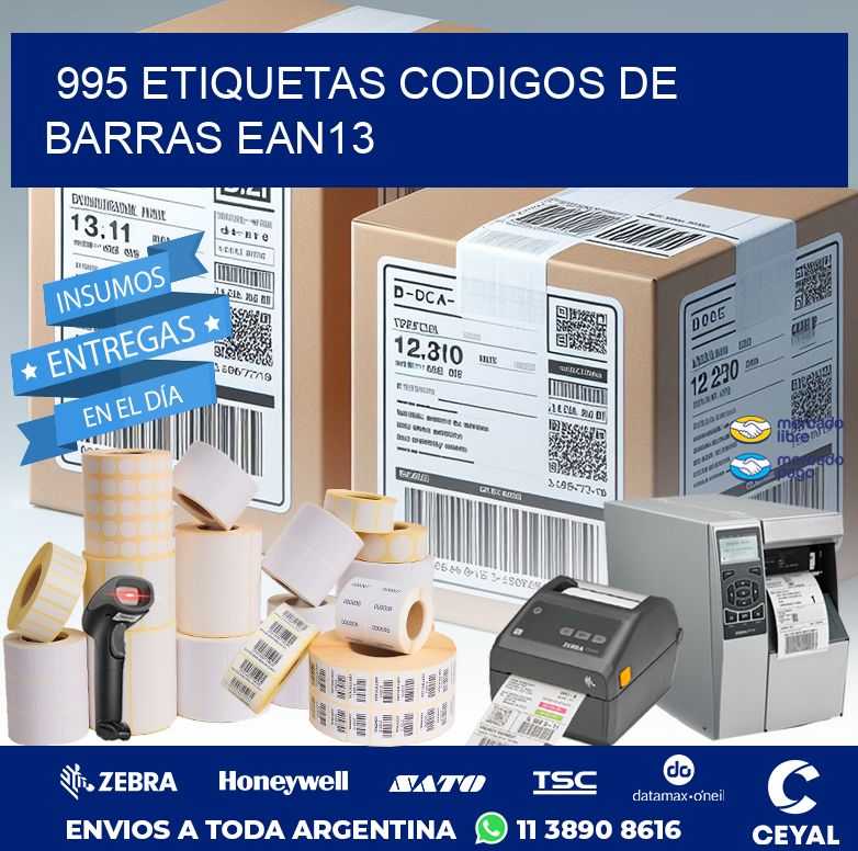 995 ETIQUETAS CODIGOS DE BARRAS EAN13