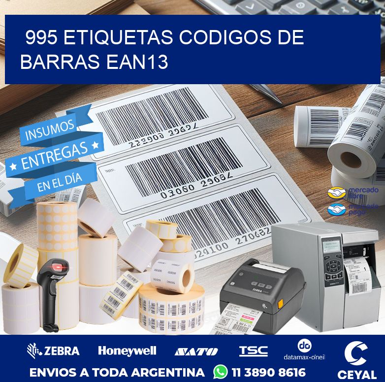 995 ETIQUETAS CODIGOS DE BARRAS EAN13