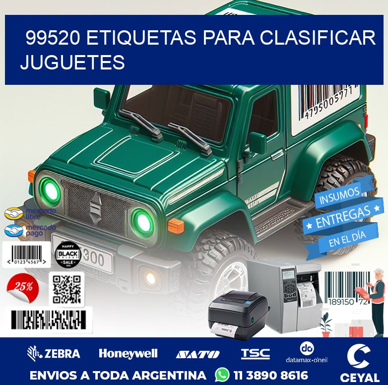 99520 ETIQUETAS PARA CLASIFICAR JUGUETES