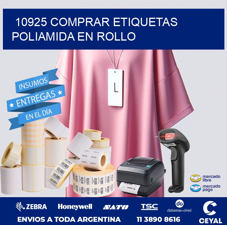 10925 COMPRAR ETIQUETAS POLIAMIDA EN ROLLO