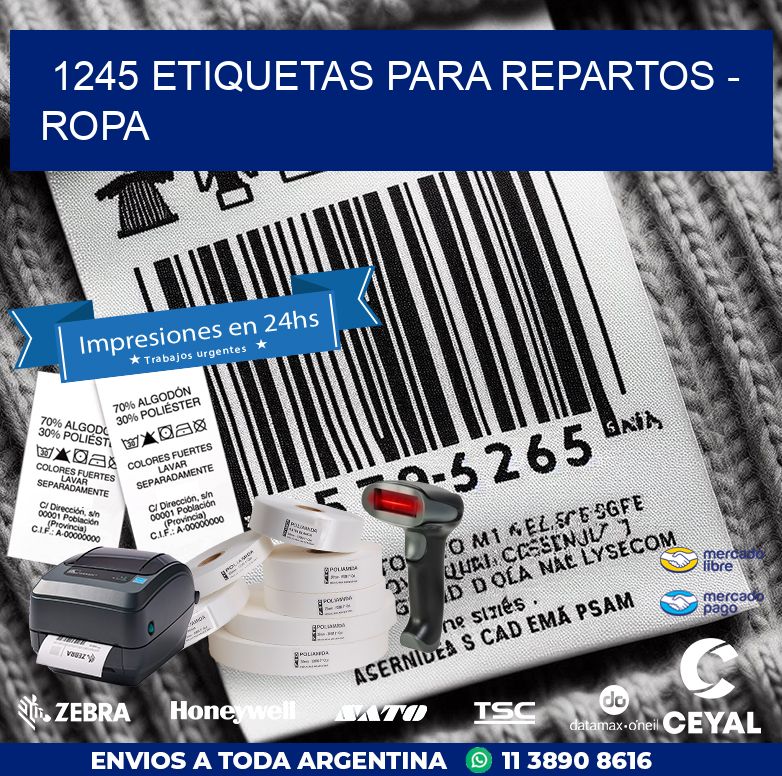 1245 ETIQUETAS PARA REPARTOS - ROPA