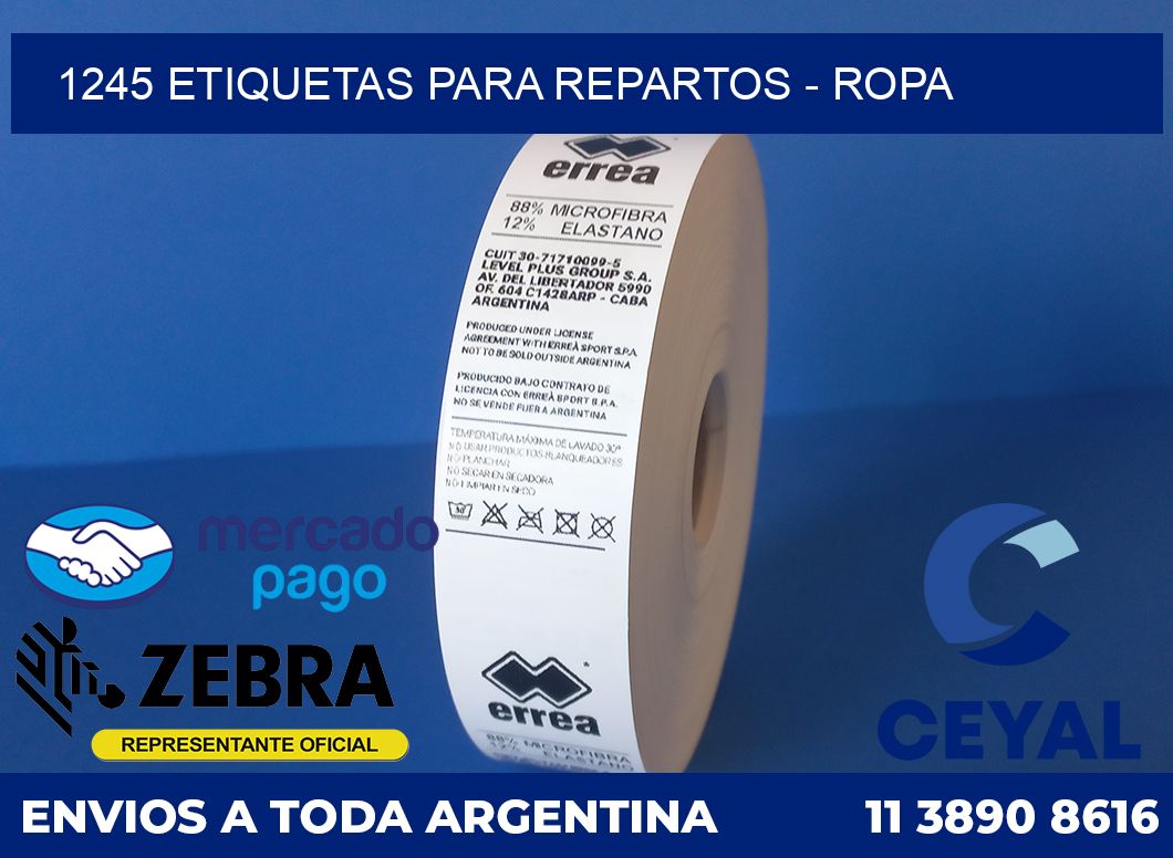 1245 ETIQUETAS PARA REPARTOS - ROPA