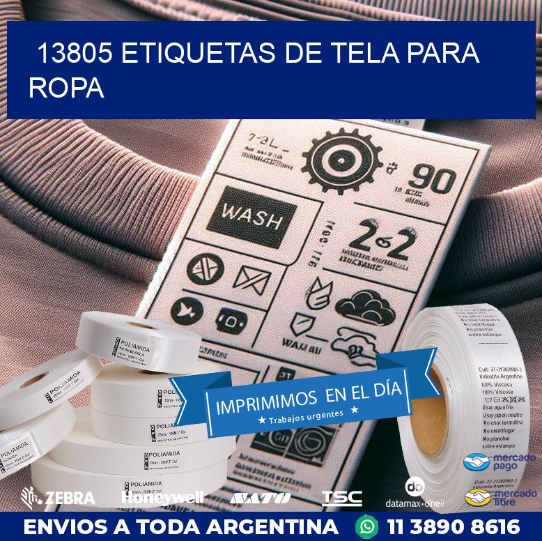 13805 ETIQUETAS DE TELA PARA ROPA