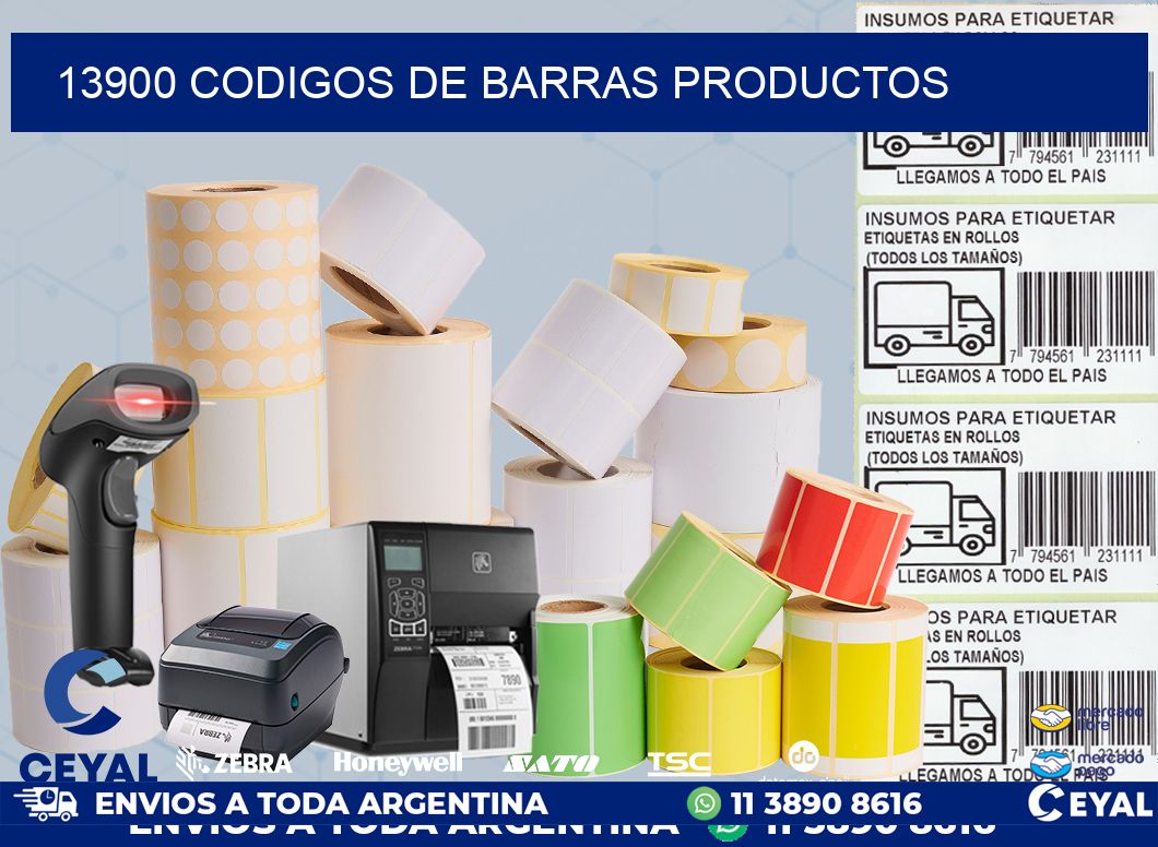 13900 codigos de barras productos